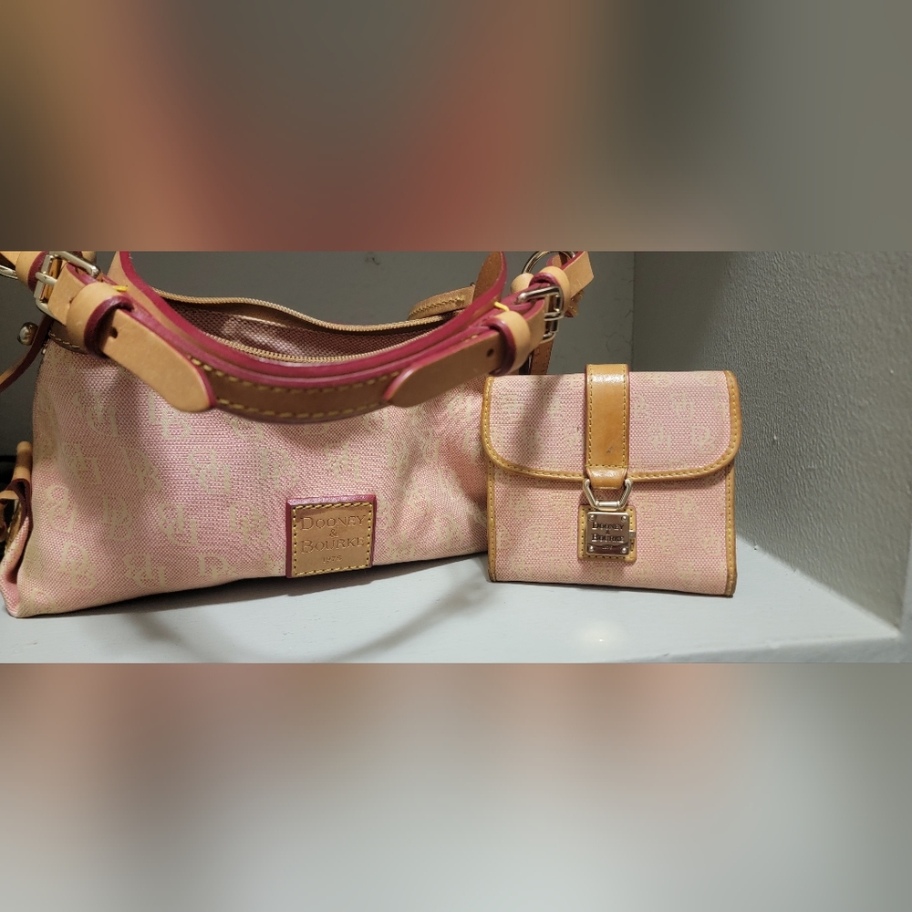 Dooney & Bourke Pink and Tan Women's Bag Set